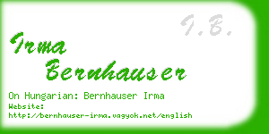 irma bernhauser business card